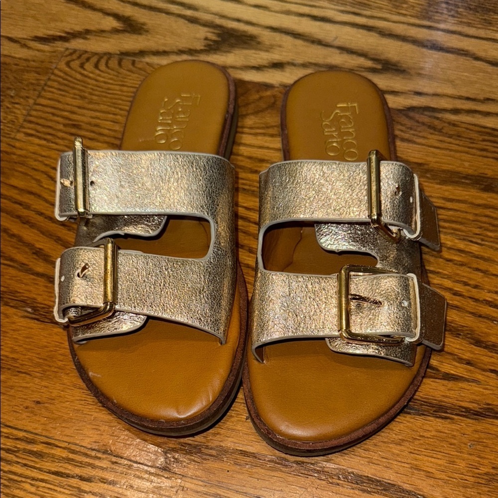 Franco sarto Godiva leather buckle sandals size 4 NEW